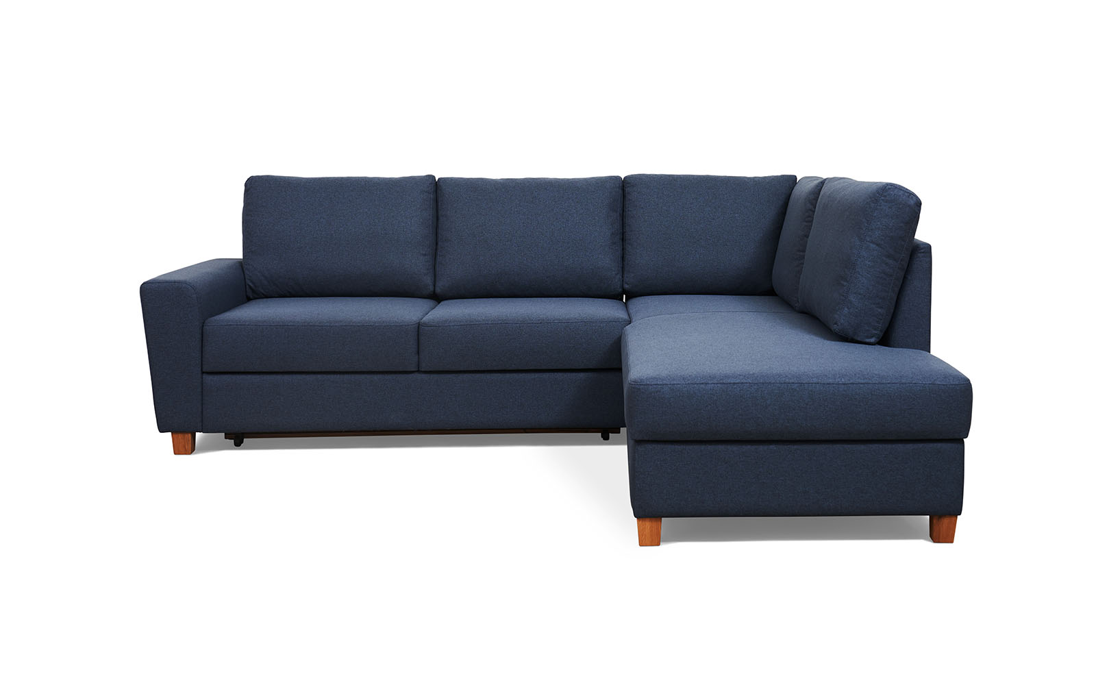 Als Basic sovesofa med open end - Blå - L:238 cm