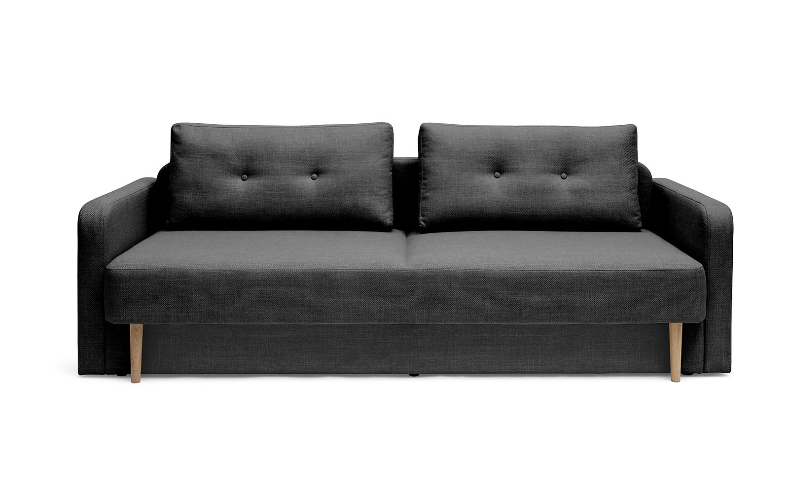 Alberte sovesofa med armlæn - Antracit - L:222 cm