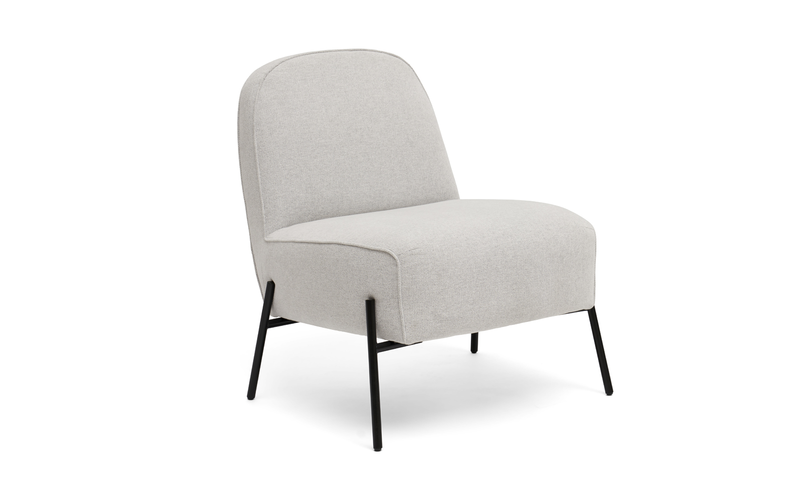 Diva loungestol uden arm - Hvid