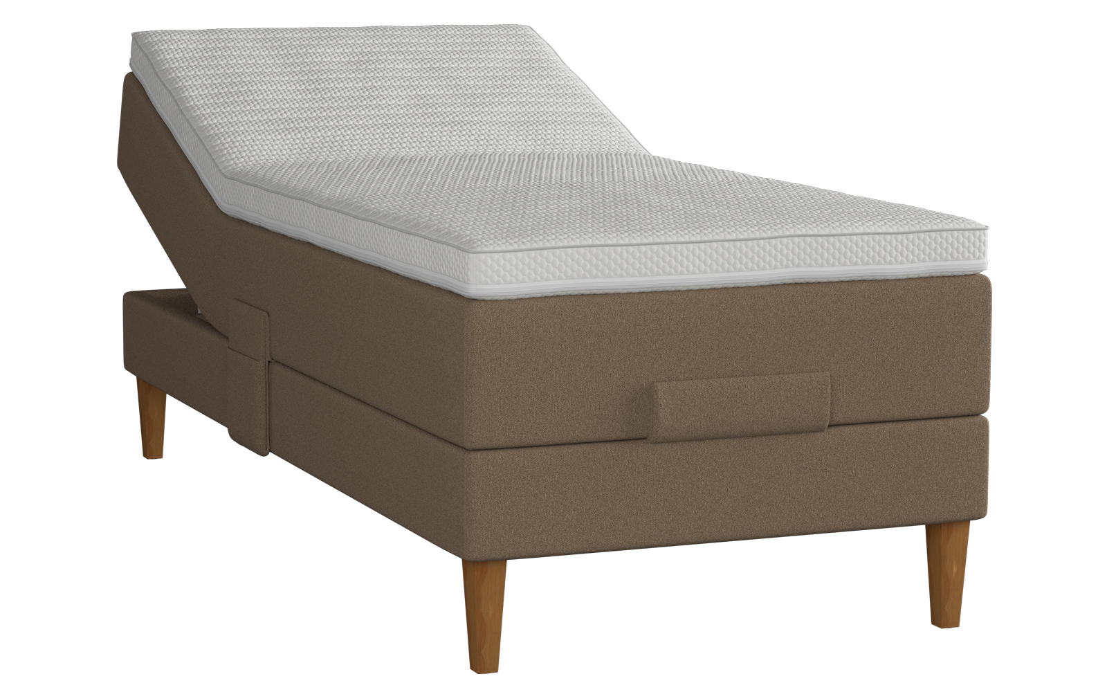 Amour elevationsseng 90x210 inkl. topmadras - Brun