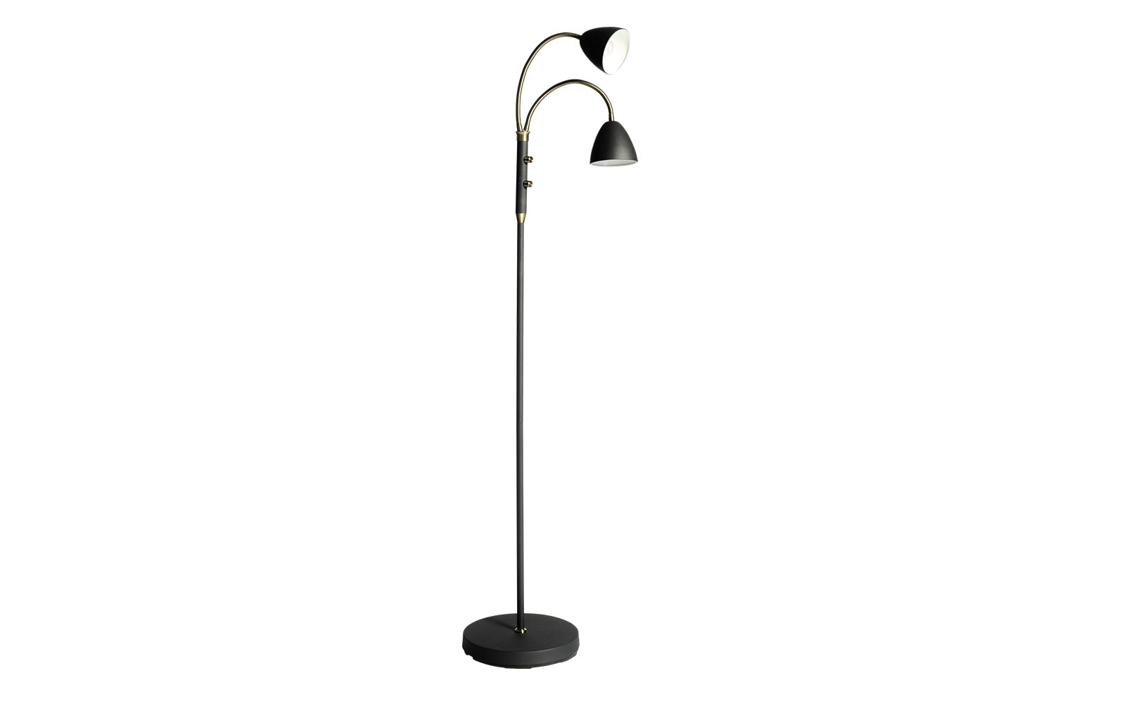 Halo Design Room sort gulvlampe med 2 arme