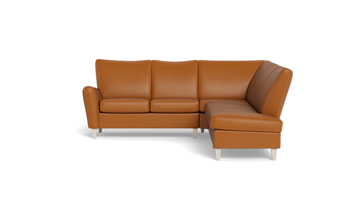 Brunstad Fia sofa med open end - Cognac - L:232 cm