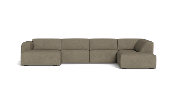Gardenia sofa med open end og XL chaiselong - Brun - L:373 cm