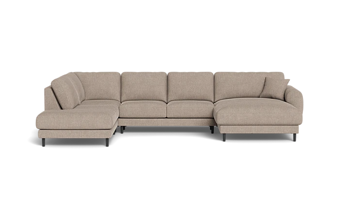 Maine sofa med chaiselong og open end - Beige - L:234 cm