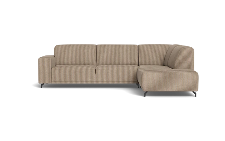 Ohio sofa med open end - Brun - L:227 cm