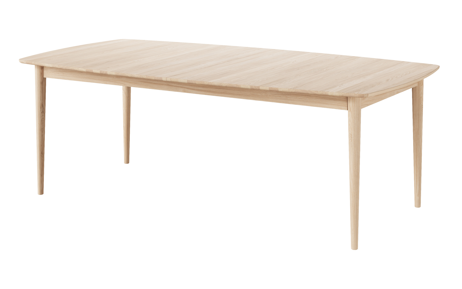 Nordlight spisebord L200 - Hvidolieret eg - Massiv træ (105x200x75 cm.)