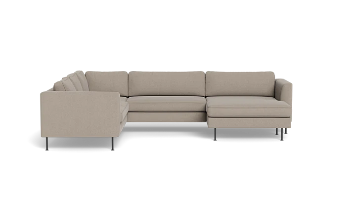 Houston hjørnesofa med XL chaiselong - Beige - L:234 cm
