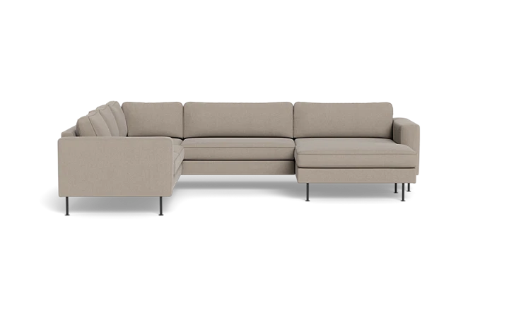 Houston hjørnesofa med XL chaiselong - Beige - L:234 cm