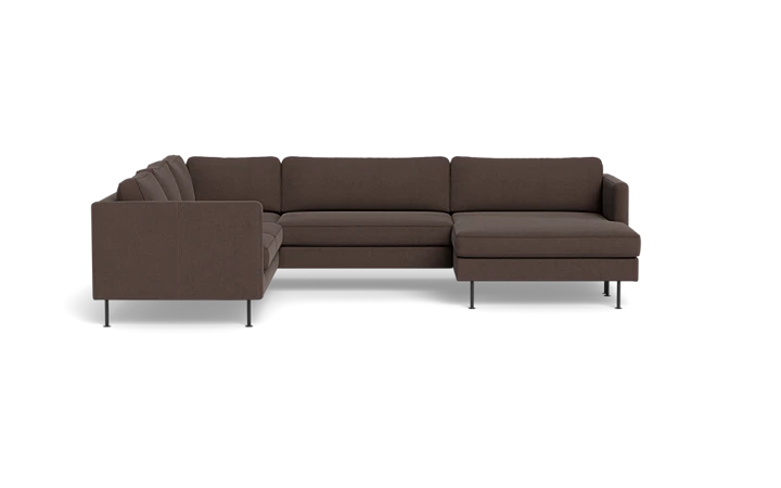 Houston hjørnesofa med XL chaiselong - Brun - L:315 cm