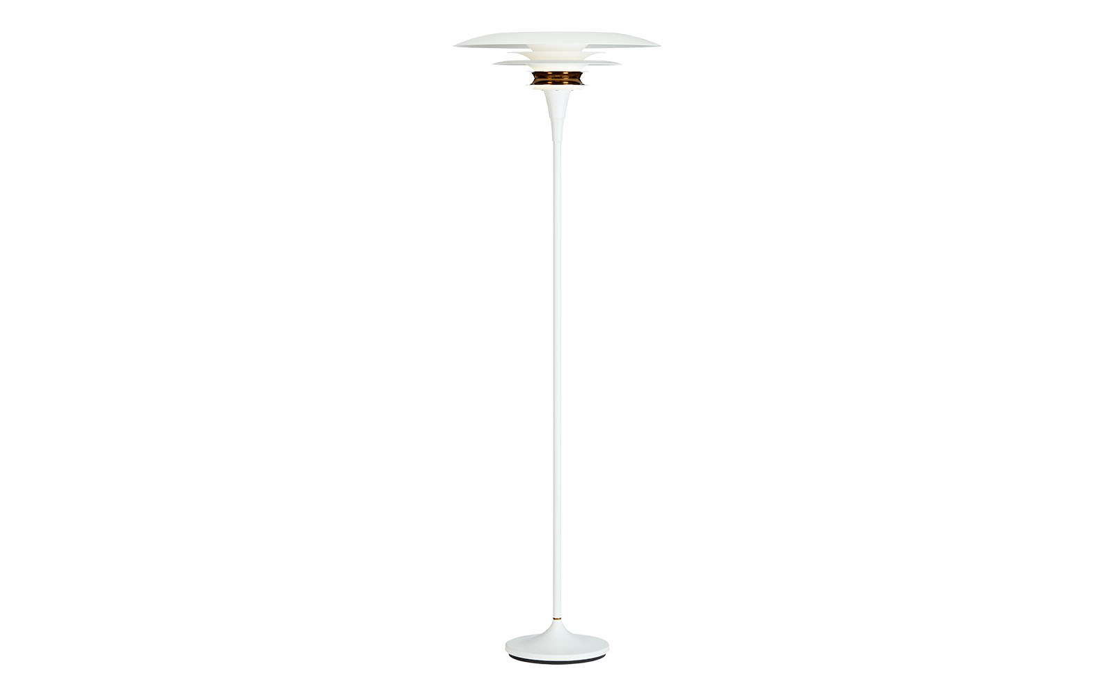Belid Diablo gulvlampe mat hvid og messing