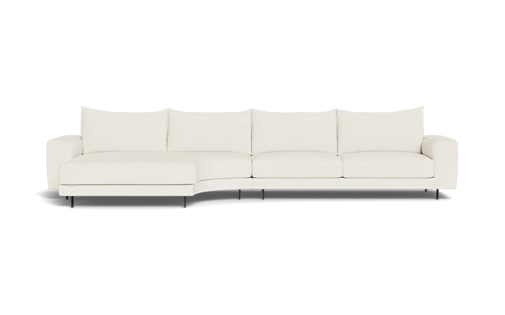 Samba Double Day sofa med rund chaiselong - Hvid - L:366 cm