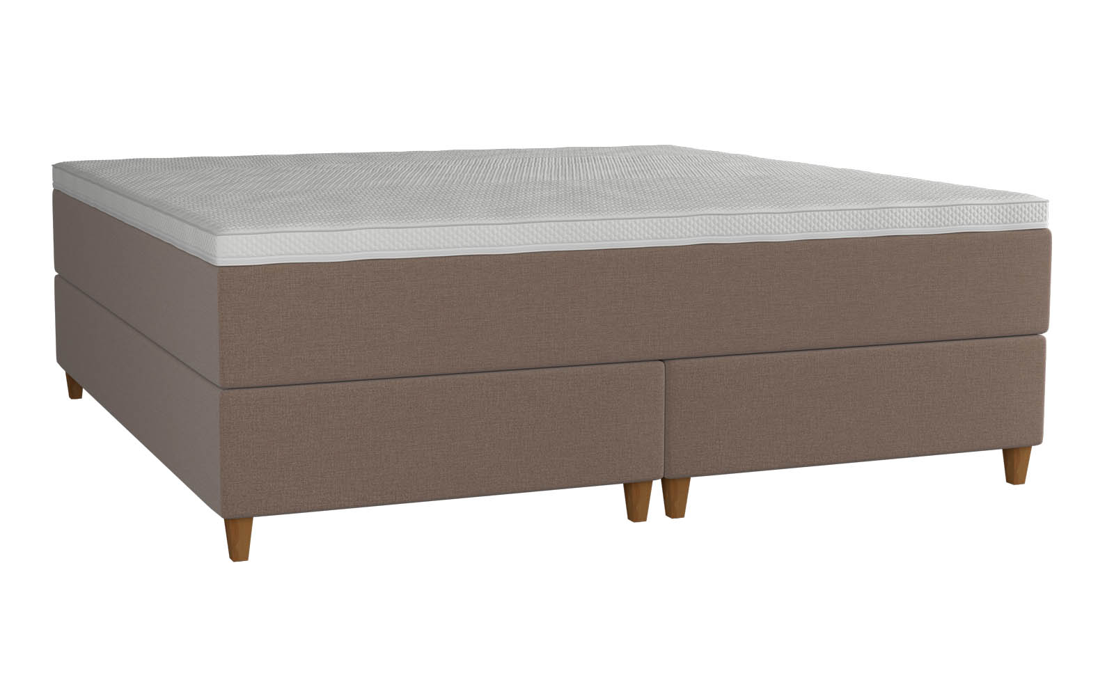 Amour Duo Comfort kontinentalseng 210x210 inkl. topmadras - Brun