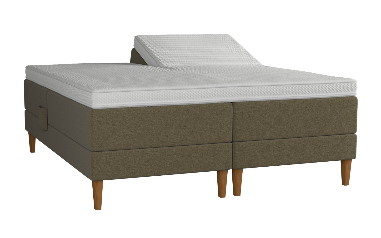 Amour Duo Comfort boxelevation 180x210 inkl. topmadras - Mørkegrøn