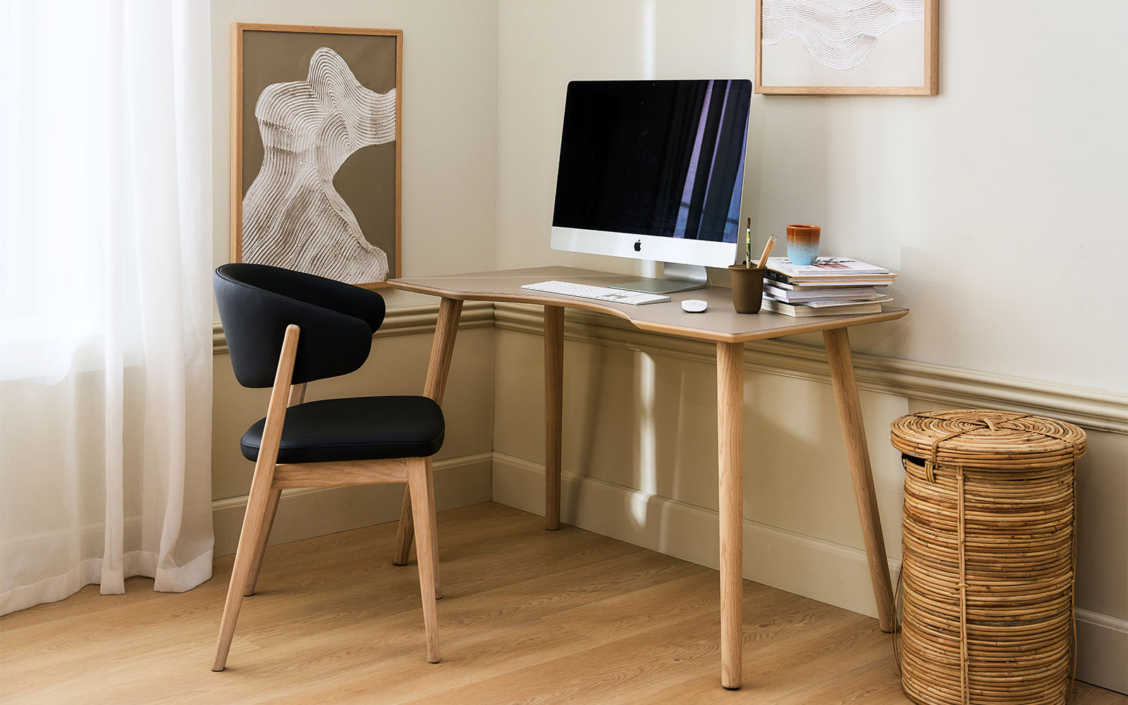 U-Design skrivebord - Eg (120x60x72 cm.)
