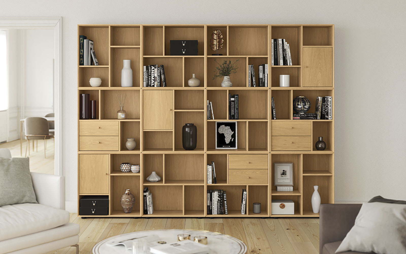 Cubix reolopstilling 30 - Lyst træ