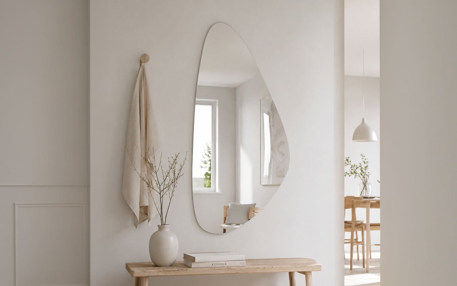 Hoei Denmark Special Shape 4 spejl - Sølv
