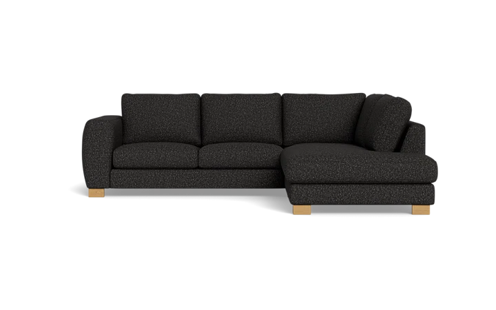 Halifax sofa med open end - Sort - L:284 cm