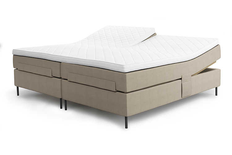 Jensen Ambassadør Dream elevationsseng 210x210 cm - Beige/Brun
