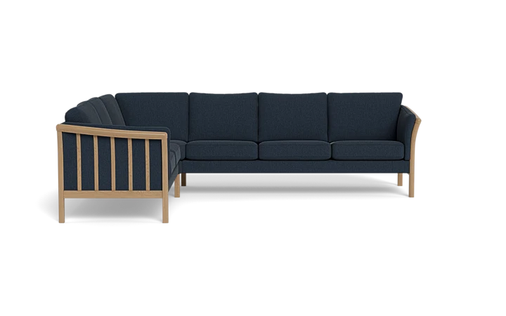 Classic Line Tunis CL600 Exclusiv hjørnesofa - Hvidolieret eg - L:215 cm