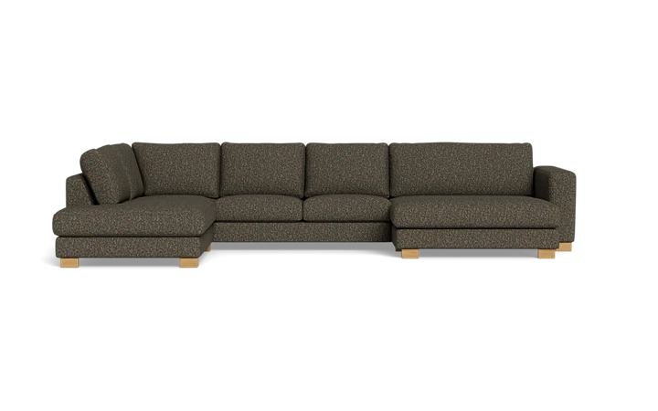 Halifax sofa med chaiselong og open end - Grøn - L:393 cm