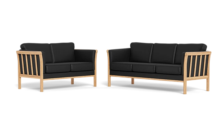 Larvik 3+2 pers. sofa - Sort