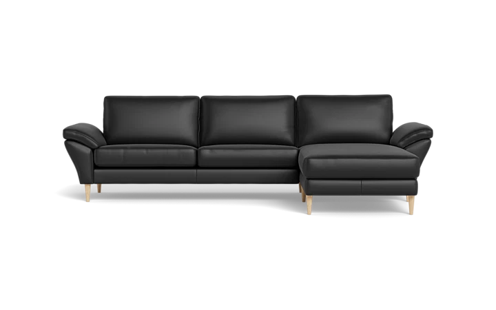 Symfoni 2018 sofa med chaiselong - Sort - L:316 cm
