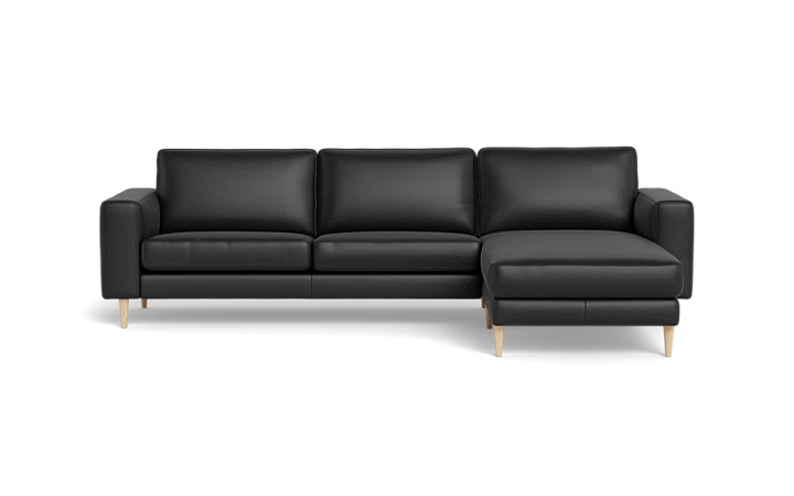 Symfoni 2018 sofa med chaiselong - Sort - L:312 cm