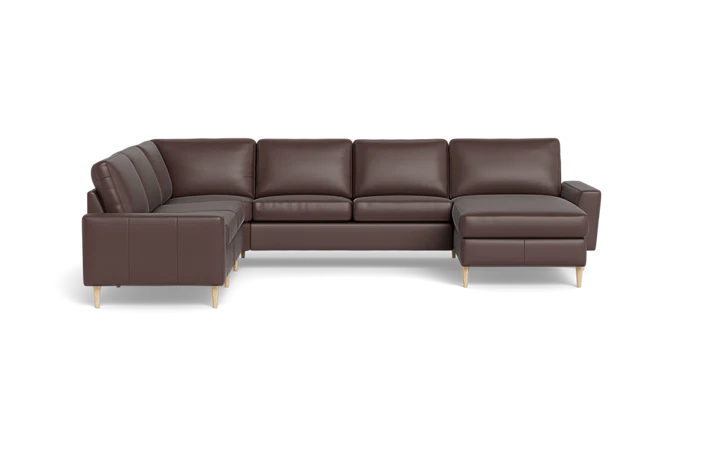 Symfoni 2019 hjørnesofa med chaiselong - Brun - L:347 cm