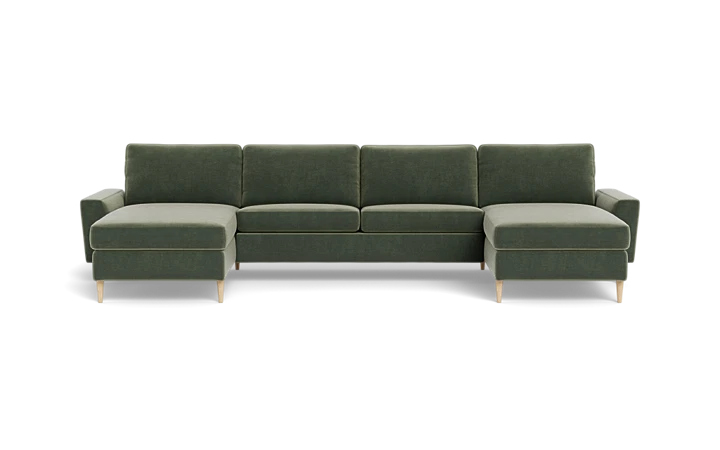 Symfoni 2019 sofa med chaiselonger - Mørkegrøn - L:398 cm