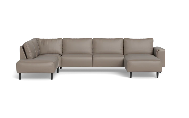 Solution 2701 sofa med chaiselong og open end - Grå - L:365 cm