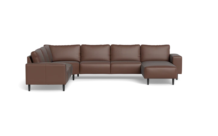 Solution 2701 hjørnesofa med chaiselong - Brun - L:350 cm