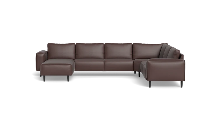 Solution 2701 hjørnesofa med chaiselong - Brun - L:355 cm