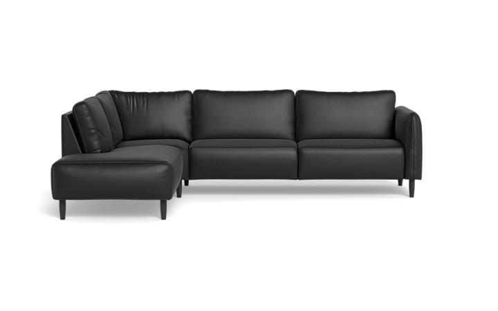 Solution 2701 sofa med open end - Sort - L:288 cm