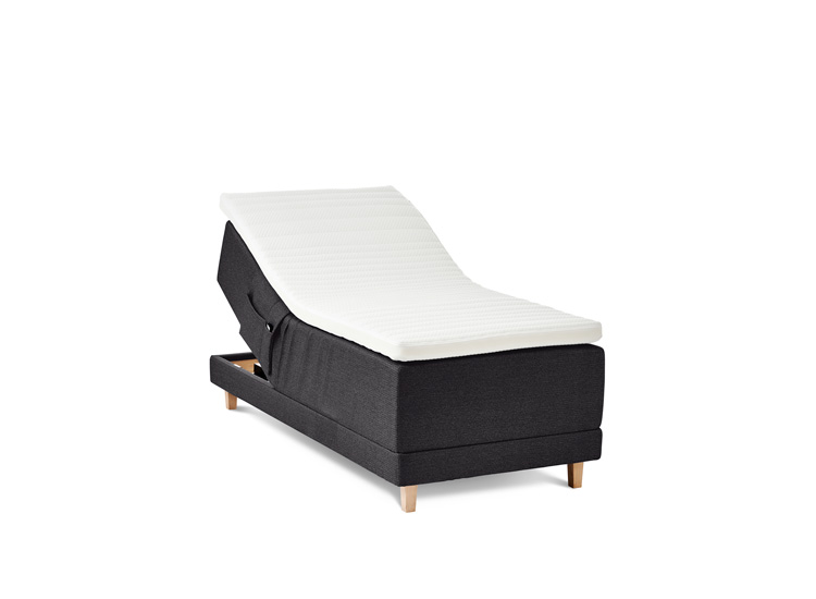 ZensiZone Basic boxelevationsseng 90x200 inkl. topmadras - Antracit