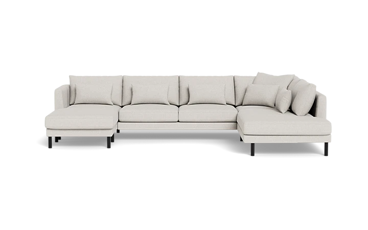 Noelle sofa med chaiselong og open end - Hvid - L:331 cm