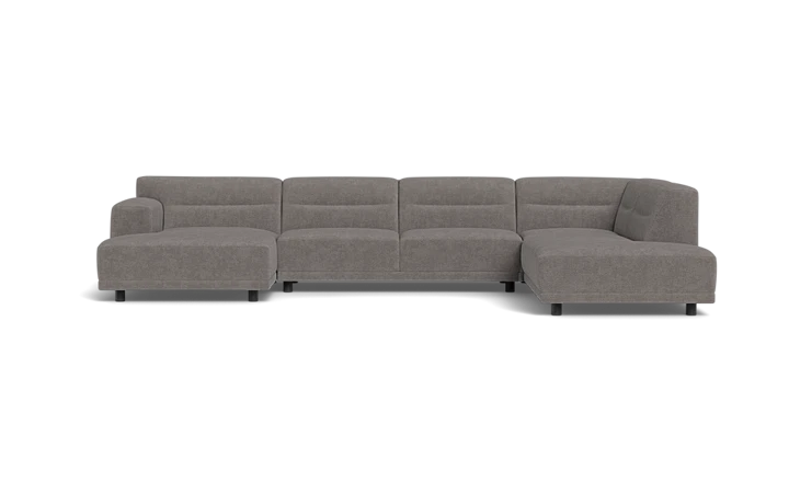 Markaryd sofa med chaiselong og open end - Antracit - L:372 cm